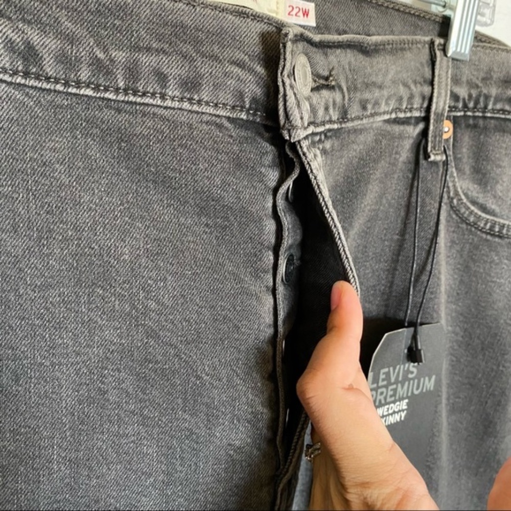 LEVIS’ premium woman wedgie skinny high rise pre washed plus size 22w - Picture 5 of 14